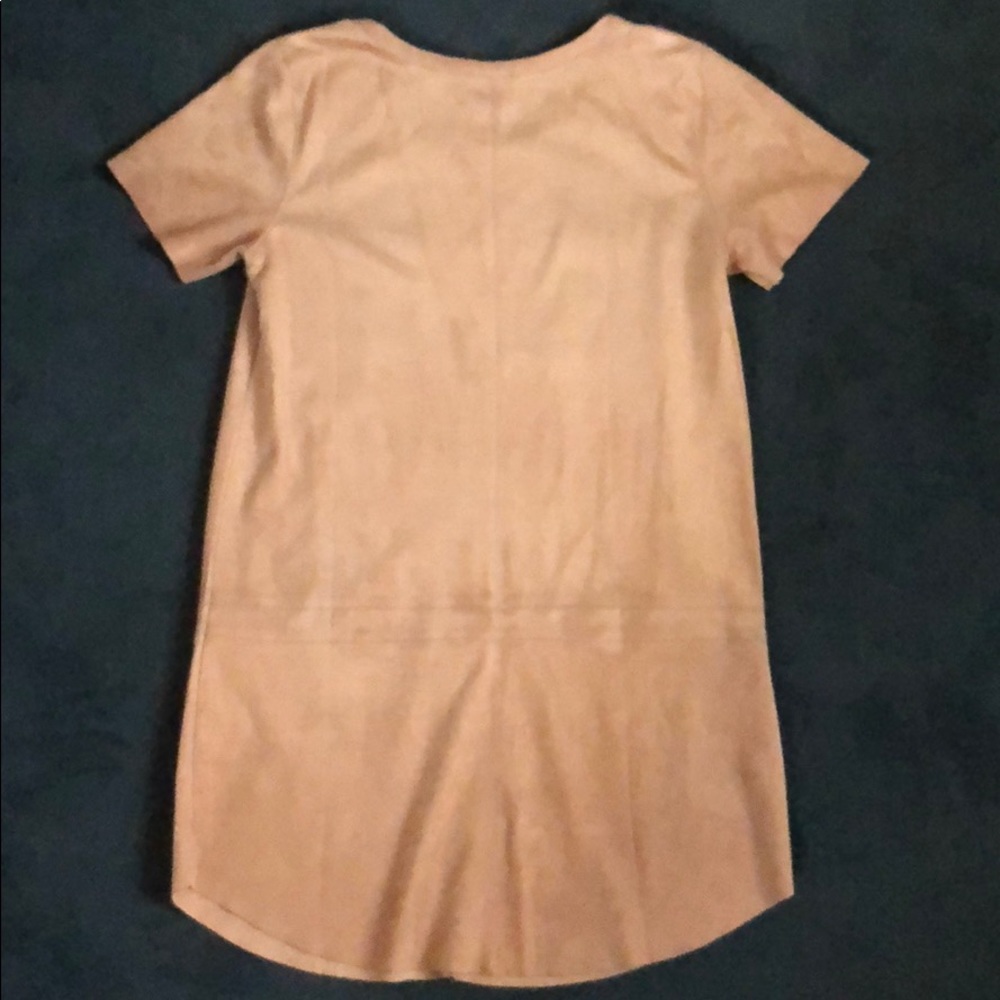 Mocha Faux Suede Shirt Dress (small)